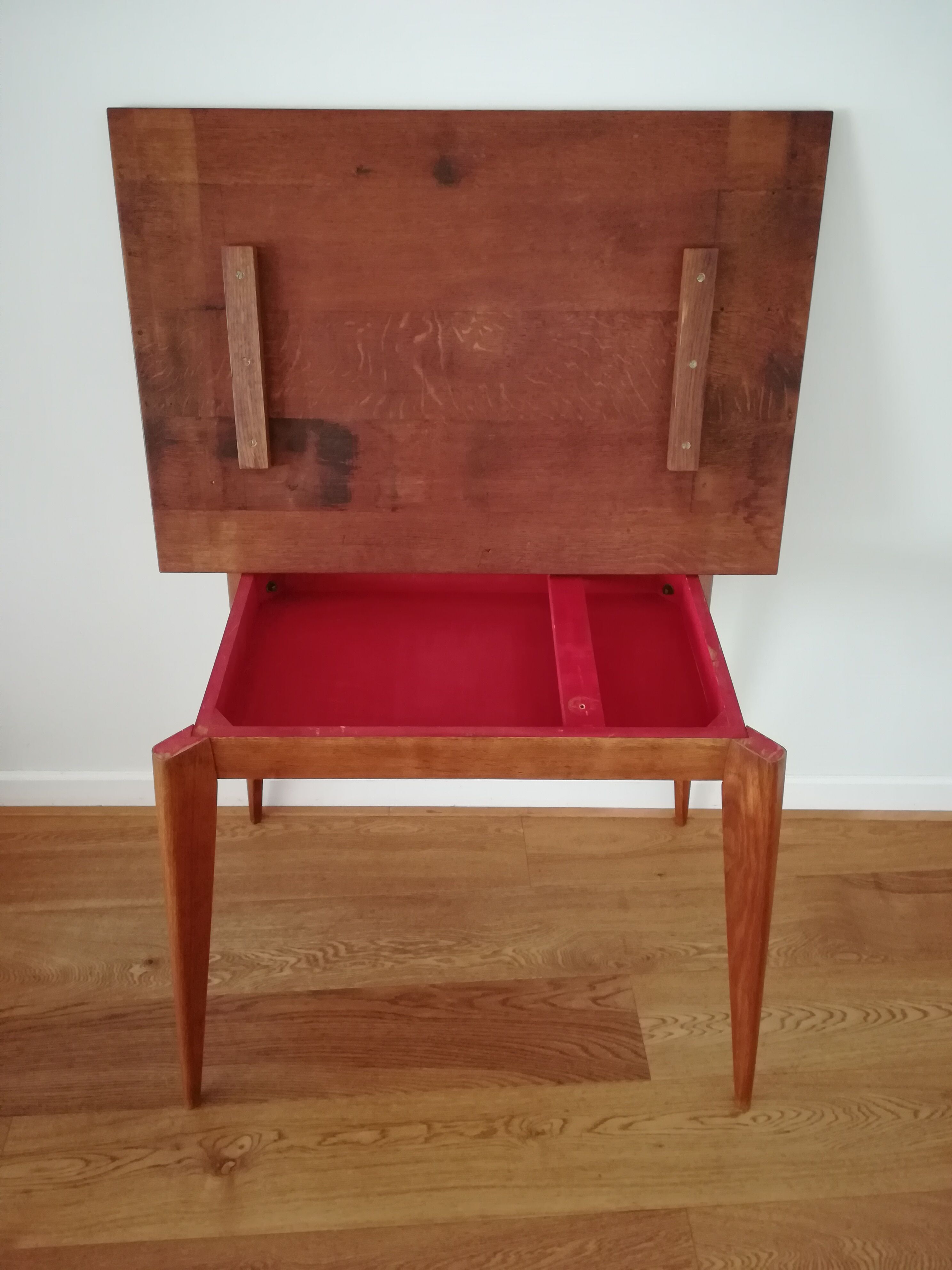 Solid oak side table