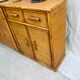 Pair of sideboards in rattan and wicker braided vintage 1970.
