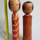 Couple de poupées Kokeshi vintage