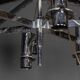 20thC ITALIAN CHROME & SMOKED GLASS EIGHTEEN LIGHT CHANDELIER c.1970