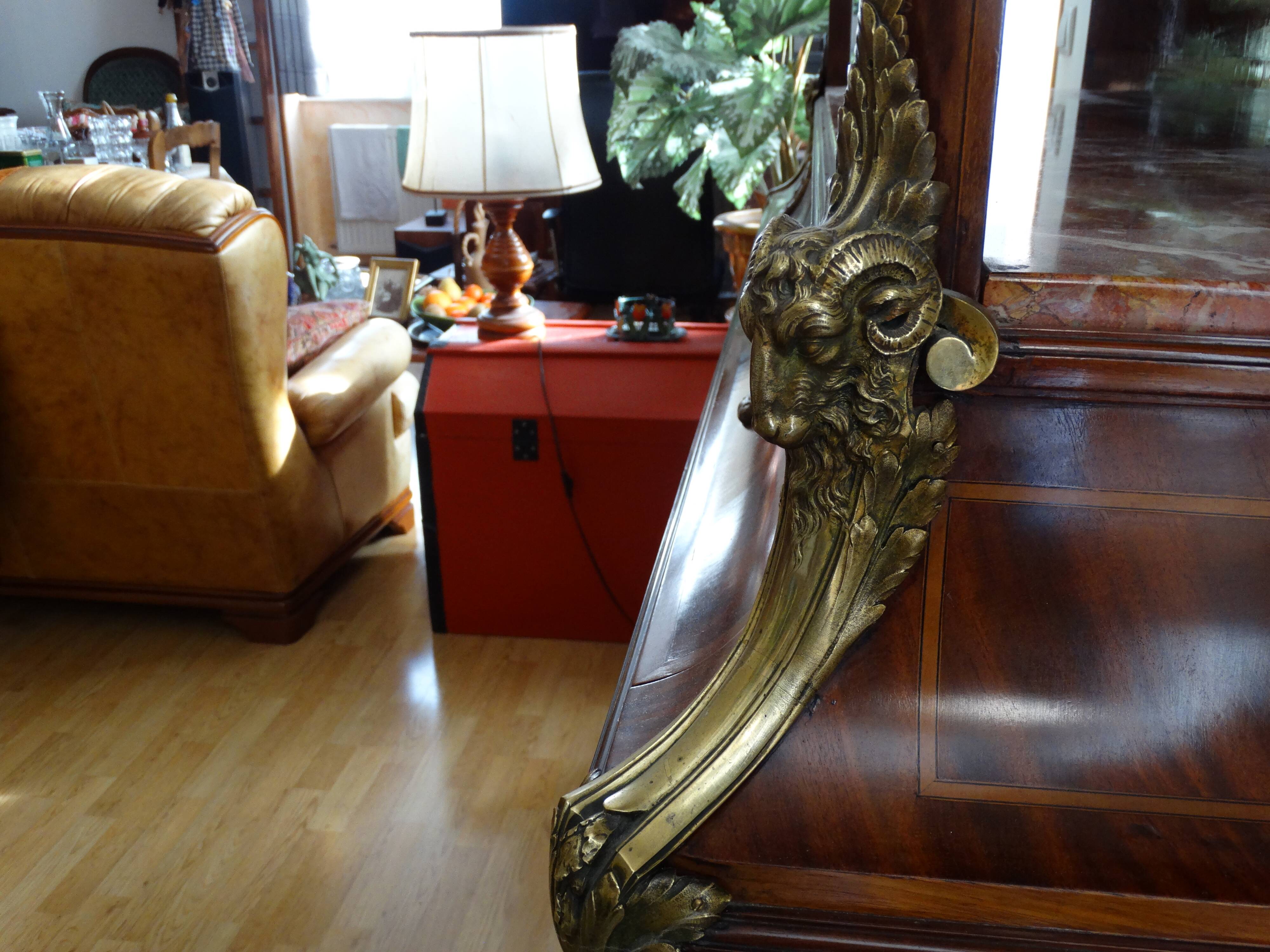 Buffet two-body wood and bronze mistake 19th century