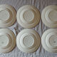 Lot 6 flat plates old iron earth K&G Lunéville Carnations