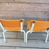 Duo of child school boy chairs