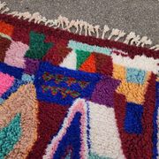 Grand tapis berbère marocain multicolore 350x200 cm – motifs géométriques