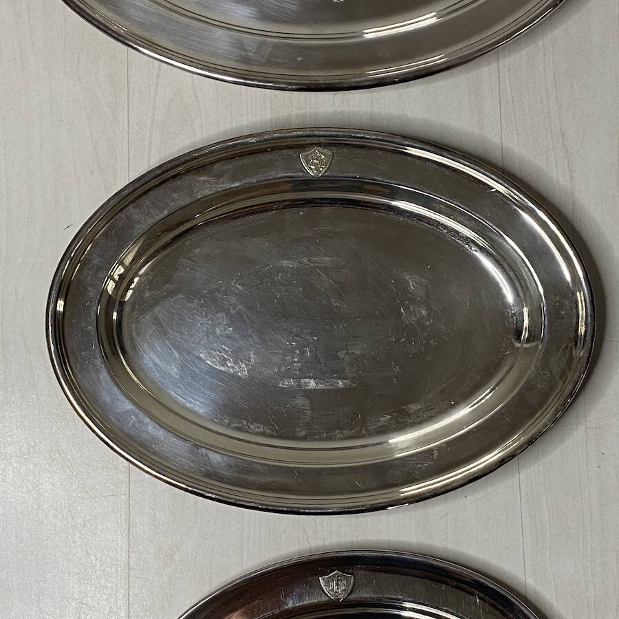 Set of 3 Walker & Hall Sheffield silver plated dishes 1930