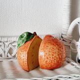 Salt and pepper in a barbotine with orange/clementine cheese