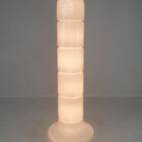 Italian opaline glass zea floor lamp by Salocchi for Lumenform, 1970s