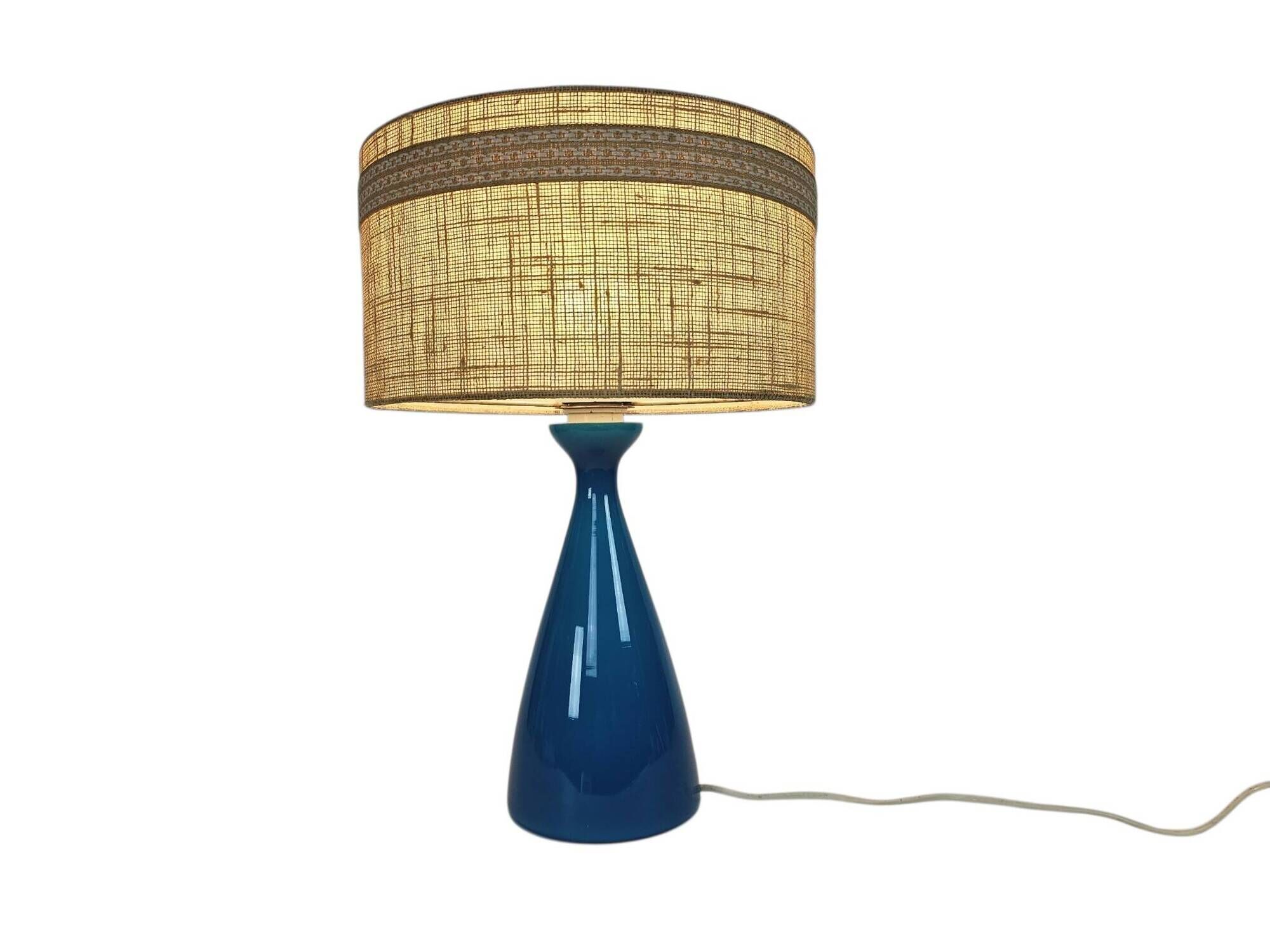 Kastrup Holmegaard - Jacob Bang - table lamp - Denmark - blue - 1960s