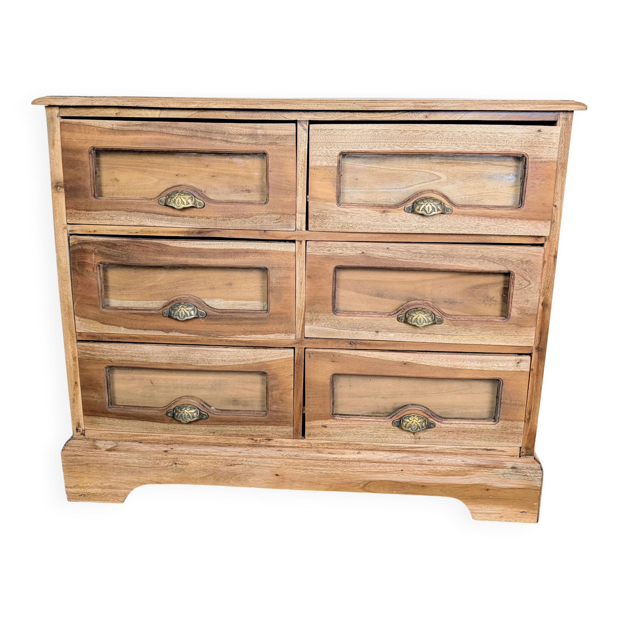 Grainetier ancien 6 tiroirs en bois massif