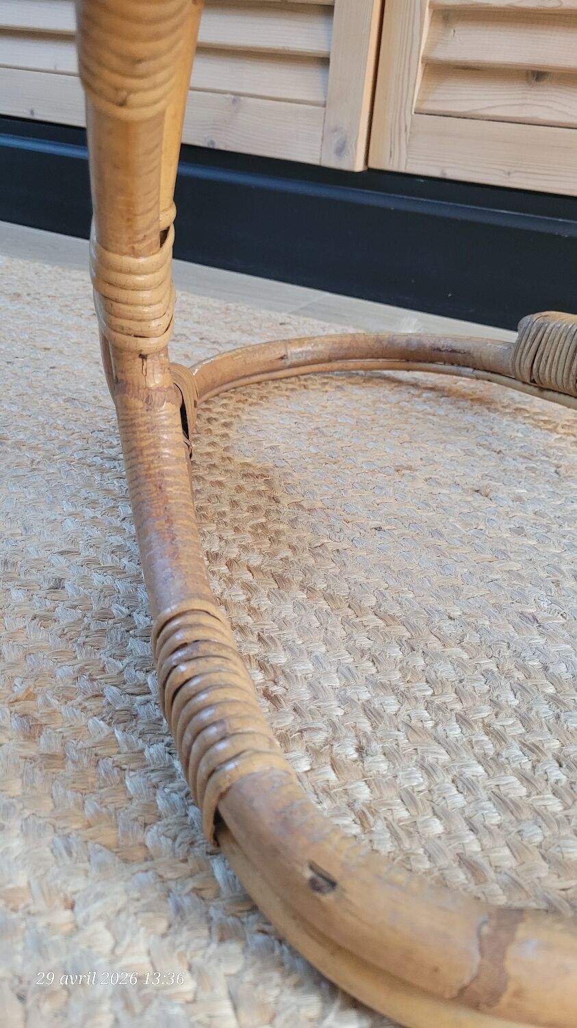 Vintage rattan armchair
