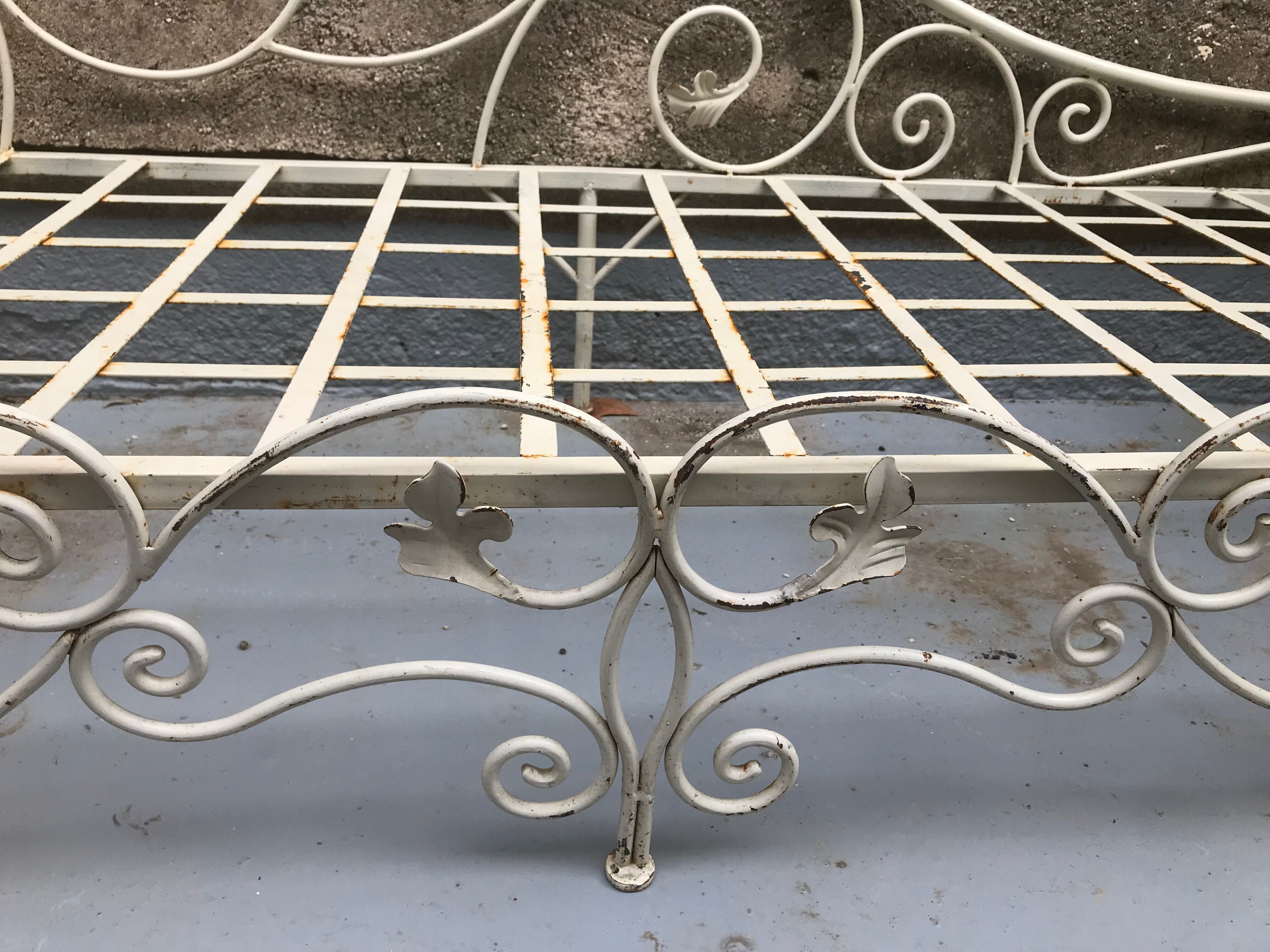 Vintage wrought iron daybed