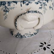 Antique Saint Amand earthenware salad bowl or tureen, Marie-Louise model
