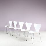 1980s Set of 5 “Butterfly” chairs by Arne Jacobsen for Fritz Hansen, Denmar