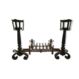 Pair of cast iron chenets / prams for the chimney