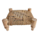 Organic Modern Turned Wood and Rope Footstool in the Style of Charlotte Perriand