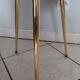 Tabouret tripode, pied compas, pelfran, années 70