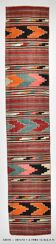 2x13 Green & Red Stair Kilim Runner Rug, 72x387Cm