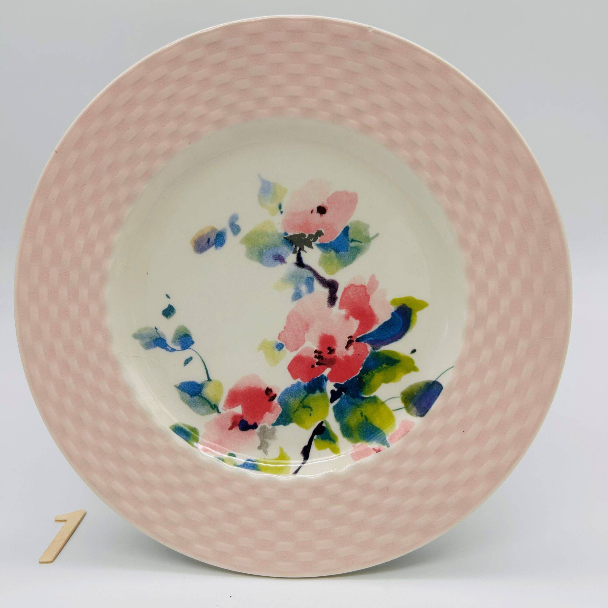 6 vintage dessert plates in porcelain, Pagnossin - Treviso Italy.