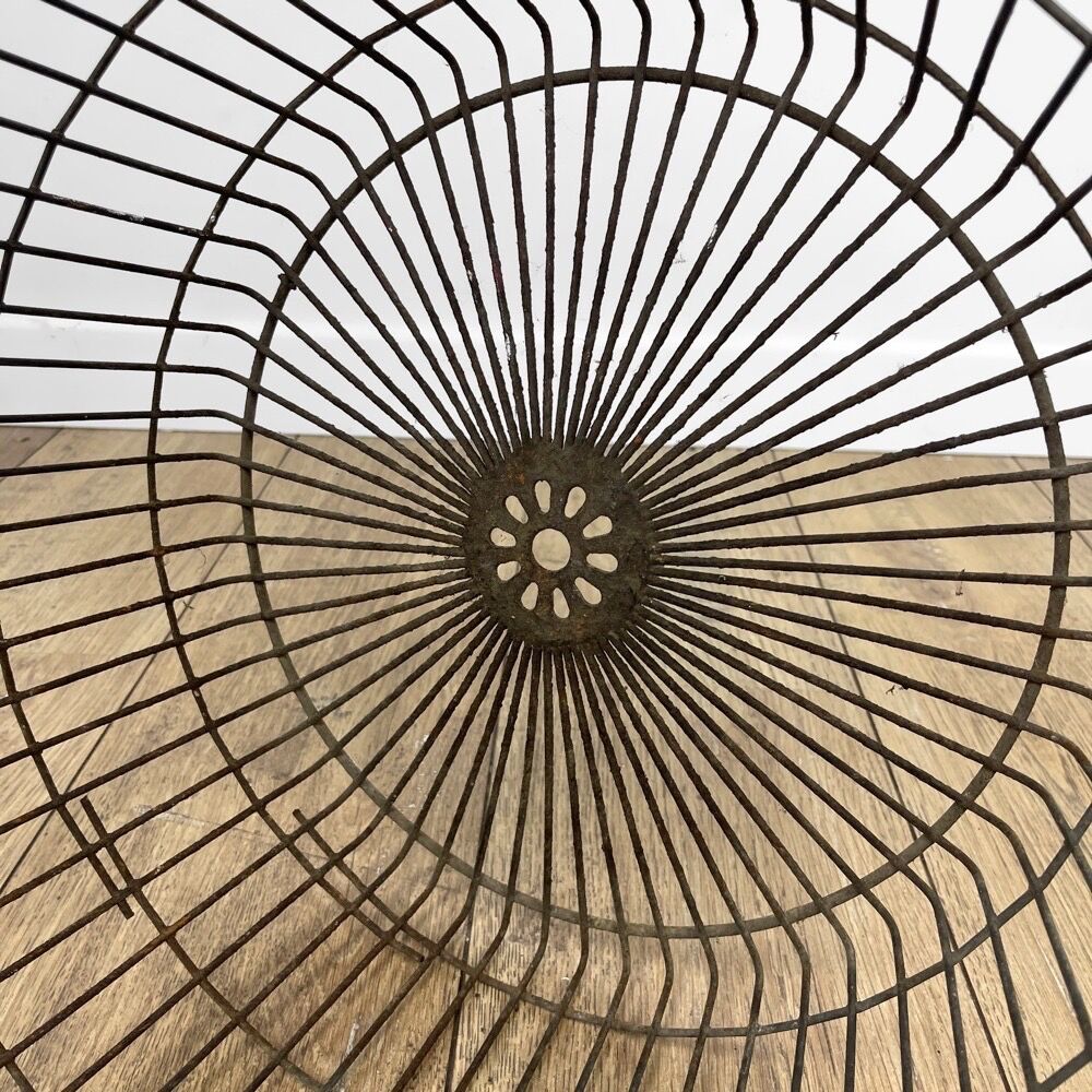 Old metal harvest basket