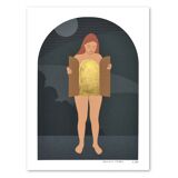 22 carat gold enhanced print, Le Trésor, 15x20 cm, signed limited edition