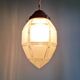 Art Deco pendant light in faceted satin glass, 1920s-30s