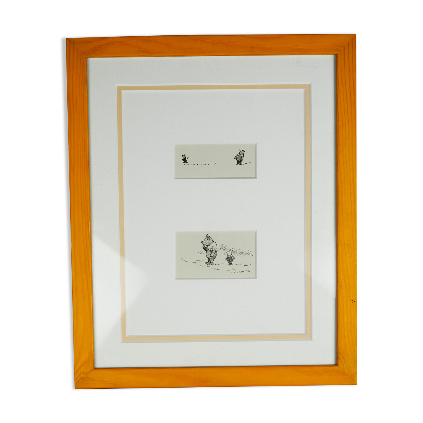 Minimalist composition Winnie the Pooh from book illustrations - E.H. Shepard - XXth