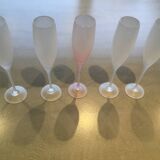 Biot set of 5 frosted flutes