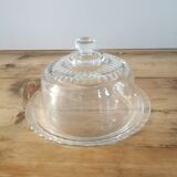 Glass arcopal cake dish with bell