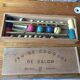 Old wooden lounge croquet game in its box