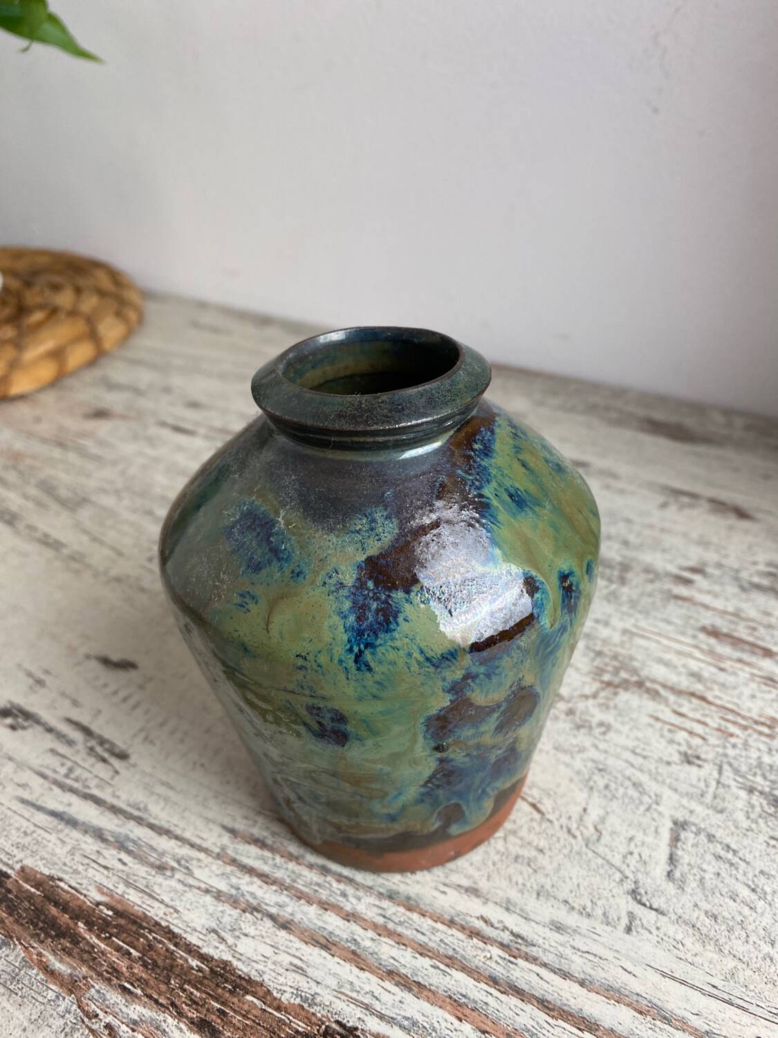 Glazed terracotta vase