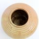 Vase vintage en grès ocre doré, céramique d’artiste signée