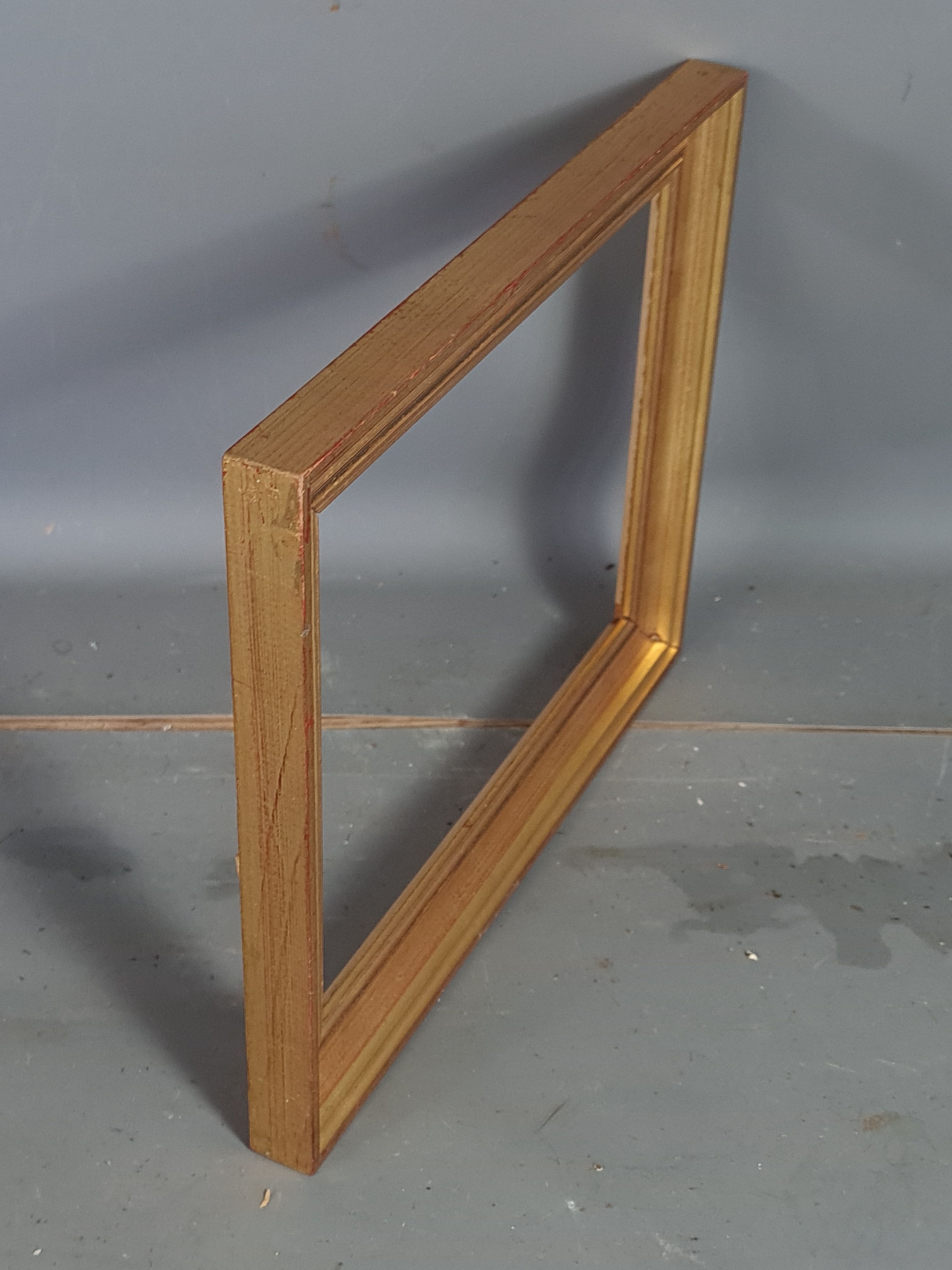 Frame hollow edges gilded wood gold leaf 28.5x22.5 foliage 23.9x18 cm sb
