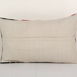 1960s vintage red organic kilim perde pillow case