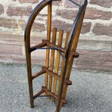 Antique sled toboggan Snow winter sport vintage