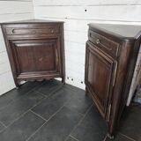 Pair of oak corner cabinets