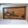 Wooden table, varnished painting signed Clavere.