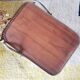 Vintage 1950s dessert bar - Gold metal and wood formica trays