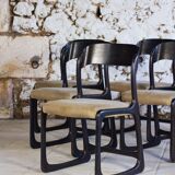 Set of 6 Traineau chairs by Baumann, 1960