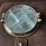 Plat service aperitif vintage oxydor