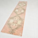 Wool Vintgae Runner Rug, Mid-Century Textile Runner Rug, 86x367 Cm