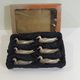 Set of 6 vintage silver-plated knife rests in the shape of ducks – Port