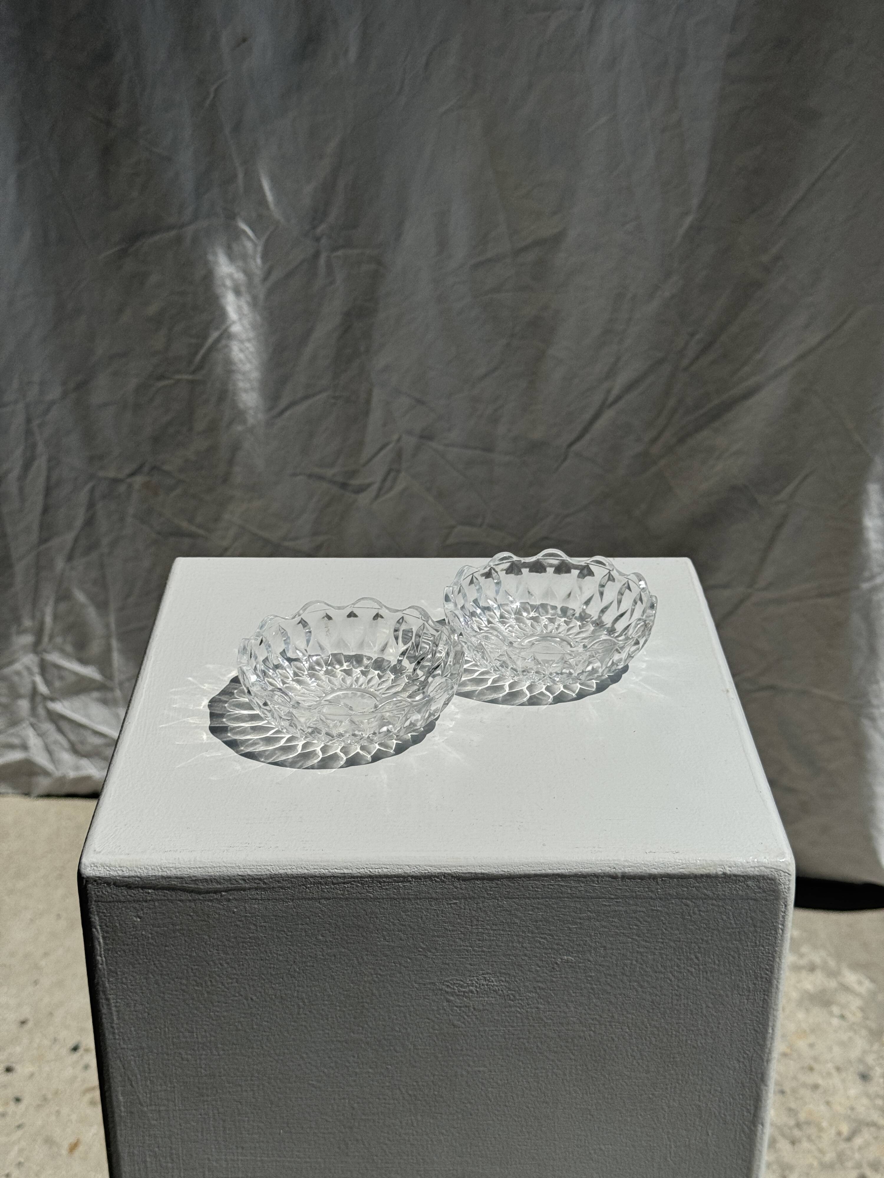 Small glass candy box Cristal d'Arques France