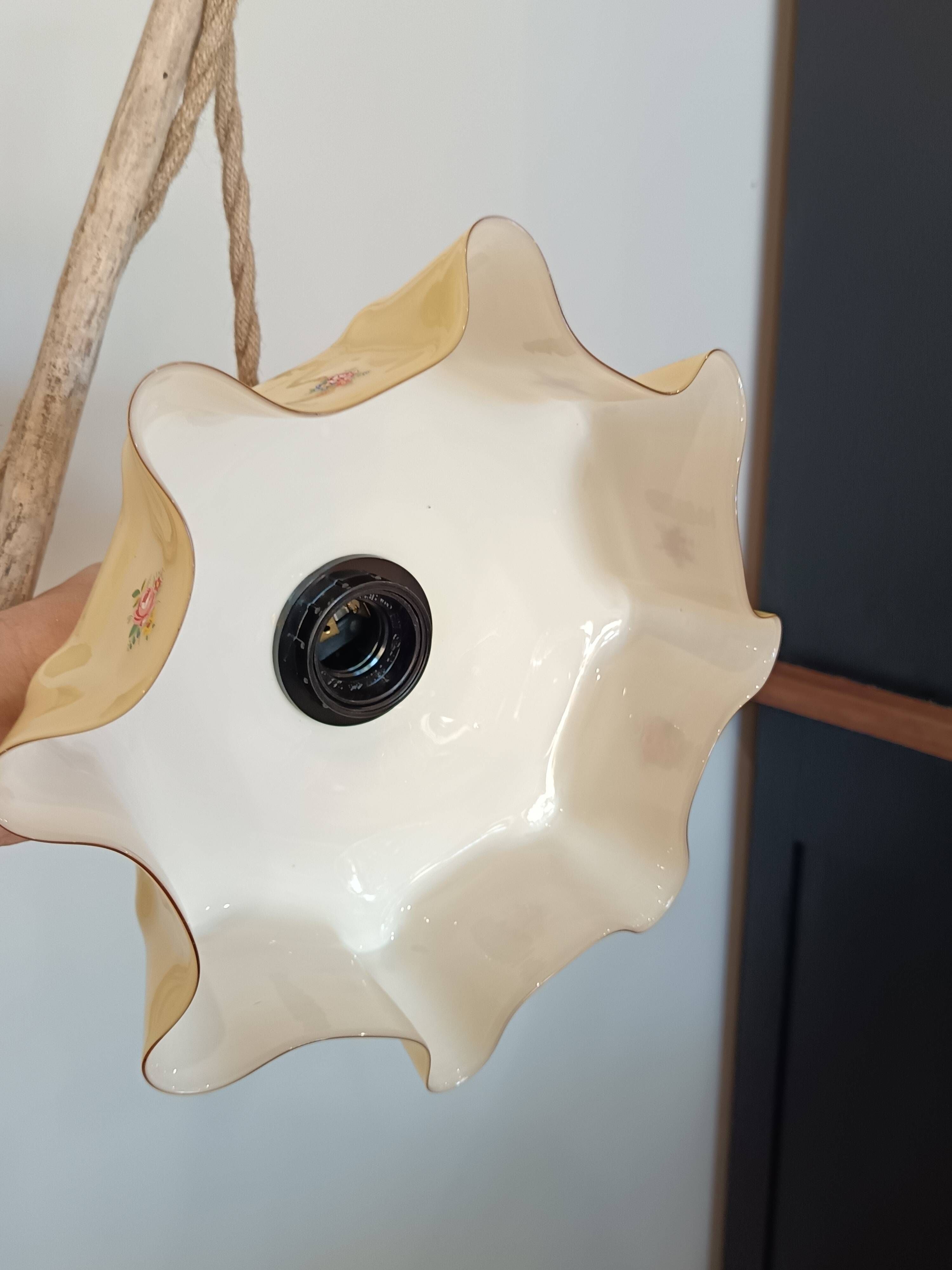 Vintage glass portable lamp