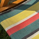 Transat/ chilienne vintage en bois avec repose-pieds — Années 60