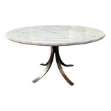 Osvaldo Borsani round marble table model T69 publisher Tecno Italy 1960