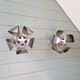 Pair of Space Age wall sconces in chrome metal, 1970s