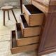Double-sided walnut counter desk 1900
