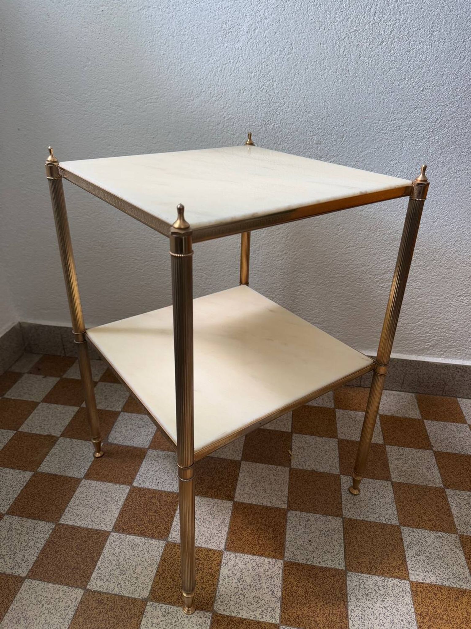 Table d’appoint laiton marbre années 60