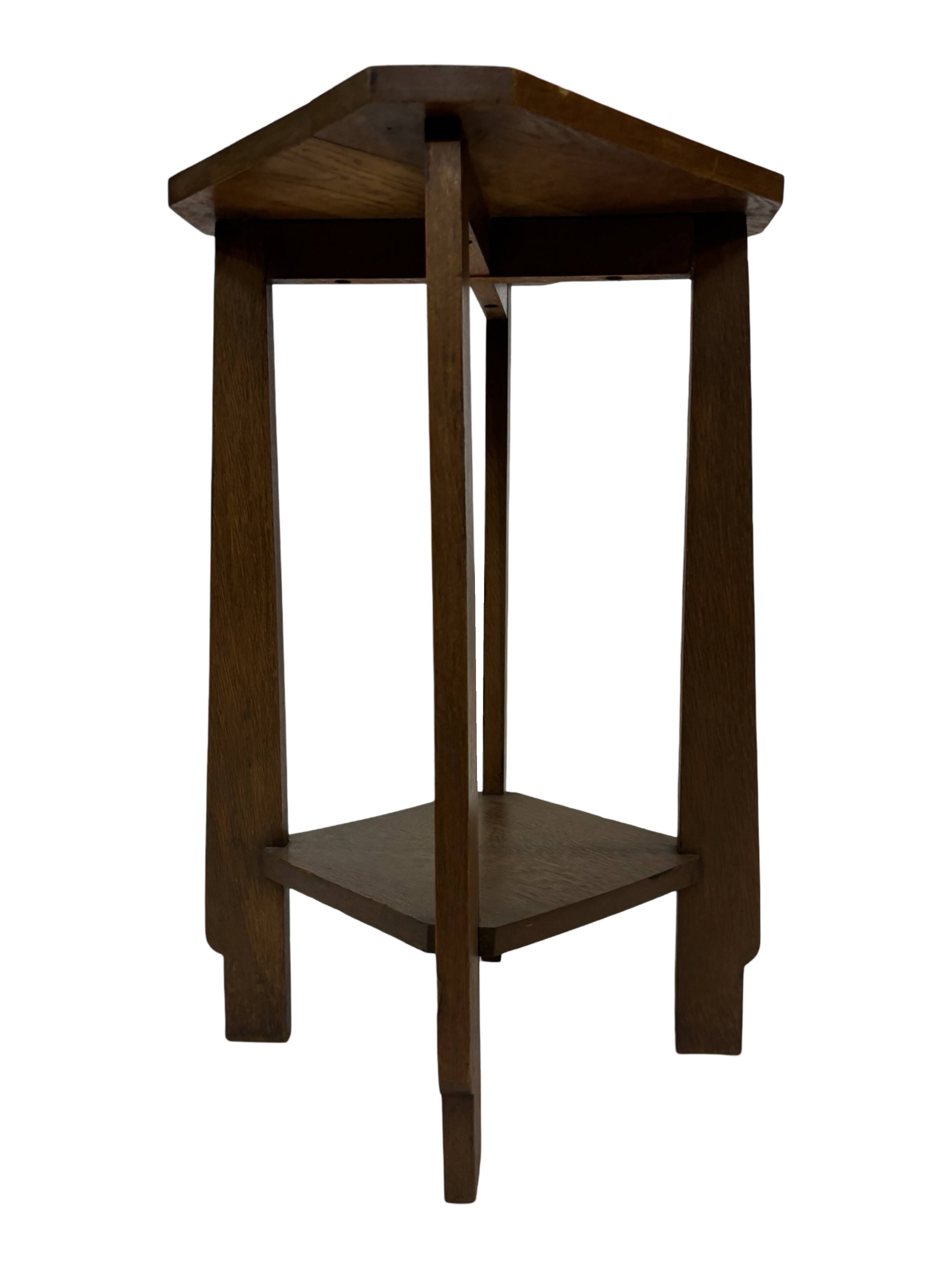 Art Deco plant table side table Oak 1950s