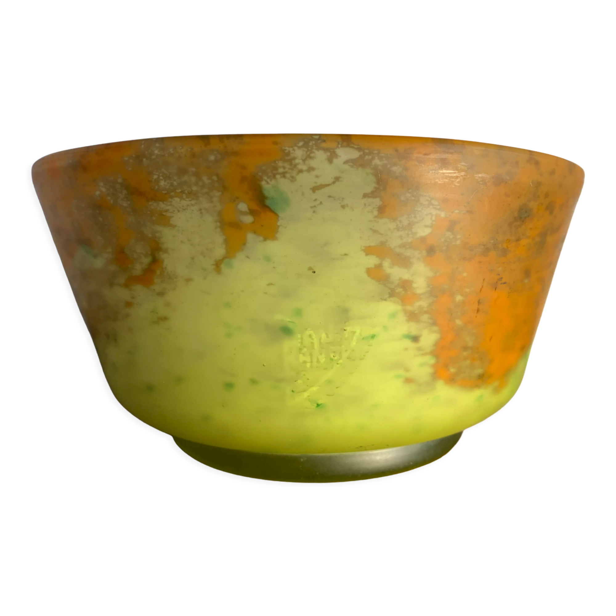 Coupe Daum Nancy en verre marmoréen